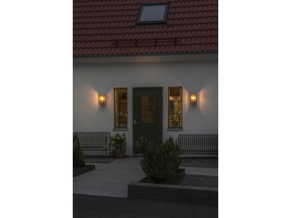 Konstsmide 7347-750, Vegglys, Sort, Stål, IP44, Fasade, I