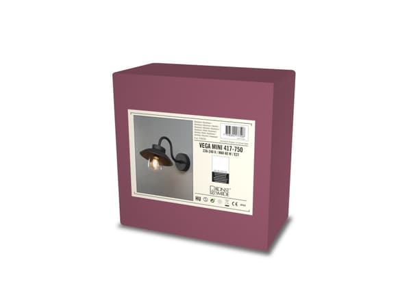 Konstsmide 417-750, Väggbelysning för utomhusbruk, Svart, Gjuten aluminium, IP44, Fasad, I