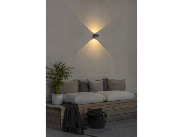 Konstsmide 7882-370, Seinävalaistus ulkotiloihin, Harmaa, Alumiini, IP54, Julkisivu, I