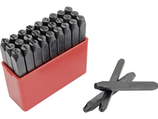 Brüder Mannesmann M 243-B-3 27 stycken bokstavssats för stroke Bokstavshöjd: 3 mm