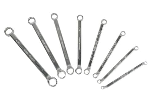 BRÜDER MANNESMANN M 140-08DIN, Kromvanadiumstål, Rustfritt stål, Krom-vanadium, Rustfritt stål, 8 stykker