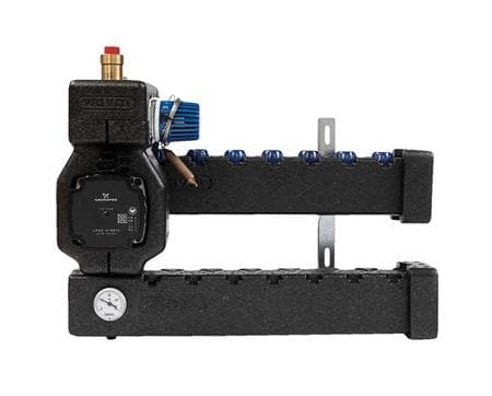Wavin Midishunt 7kreds ,Isoleret, Med Grundfos UPM3Hybrid 15-70 pumpe