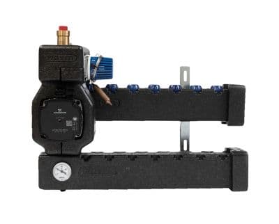Wavin Midishunt 7kreds ,Isoleret, Med Grundfos UPM3Hybrid 15-70 pumpe
