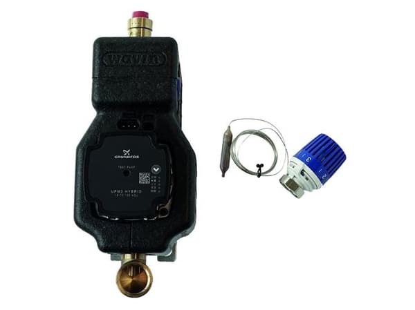Wavin Parallell shunt - Isol,UPM3Hy 15-70 pumpe