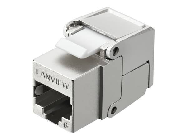 Lanview - Modulär insättning - Cat 6, shielded, flip - CAT 6 - RJ-45 - silver
