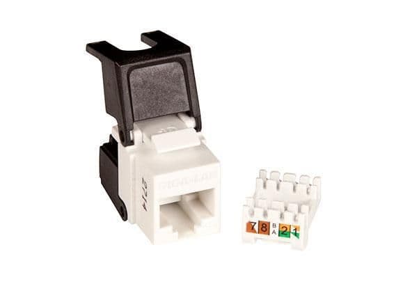 Lanview PRO - Modulaarinen sisäkkäin - Cat 5e, suojaamaton, käännettävä - CAT 5e - UTP - RJ-45 - musta, valkoinen