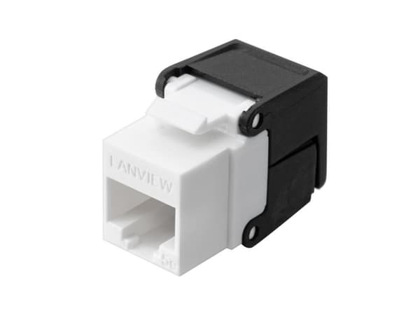 Lanview - Modulinnlegg - Cat 5e, unshielded, flip - CAT 5e - UTP - RJ-45 - svart, hvit