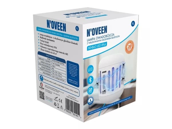 NOVEEN IKN863 LED IPX4 Bluetooth-høyttaler Insektmorderlampe