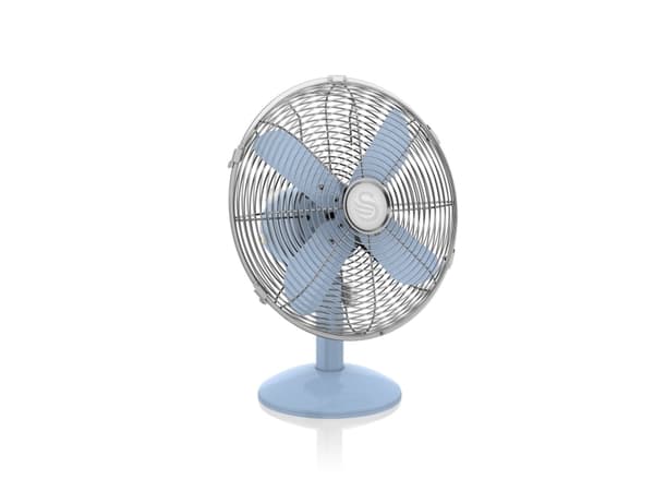 Swan Retro SFA12620BLN - Jääkaappituuletin - pöytä - 30,5 cm - sininen