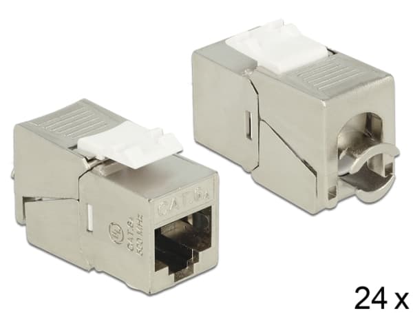Delock Keystone module - Modulär insättning - CAT 6a - STP - RJ-45 (paket om 24)