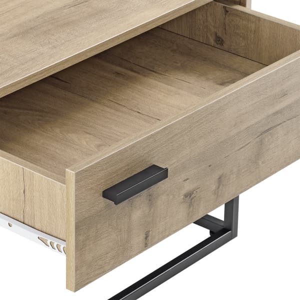 Sidobord Hylte metall ekfärg 39x55x40 cm [en.casa]