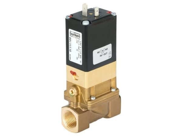 Bürkert 134446 2/2-vejs Servostyret ventil 24 V/DC G 1 1/2 muffe Nominel dimension 40 mm Kabinetmateriale Messing (value.1391473) Forseglingsmaterial