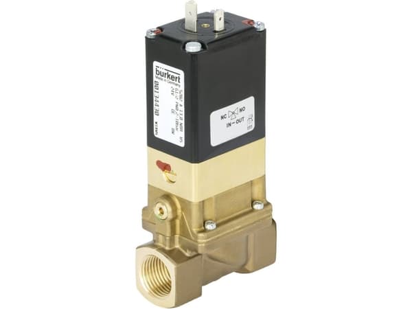 Bürkert 134462 2/2-vejs Servostyret ventil 24 V/DC G 3/4 muffe Nominel dimension 20 mm Kabinetmateriale Messing (value.1391473) Forseglingsmateriale
