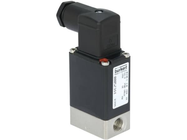 Bürkert 141935 2/2-vejs Direkte styret ventil 230 V/AC G 1/4 muffe Nominel dimension 4 mm Kabinetmateriale Edelstahl (value.1391400) Forseglingsmater