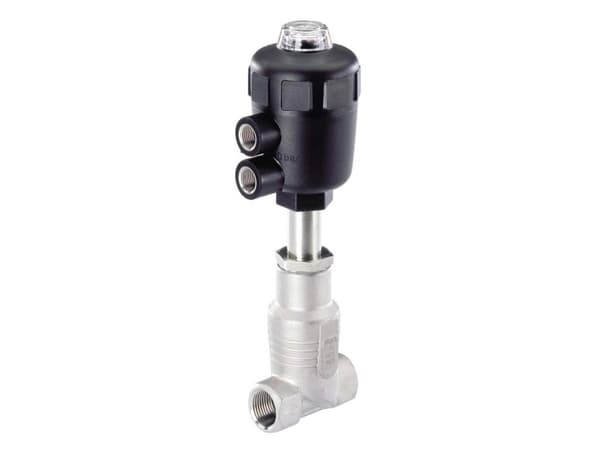 Bürkert 152844 2/2-tie Ilmakäyttöinen venttiili G 2 1/2 pistorasia Rungon materiaali Edelstahl (arvo.1391400) Tiivisteen materiaali PTFE