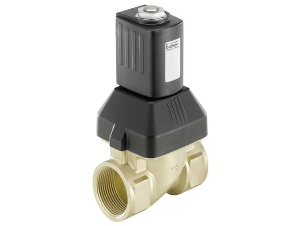 Bürkert 221740 2/2-vejs Servostyret ventil 230 V/AC G 1 1/4 muffe Nominel dimension 25 mm Kabinetmateriale Messing (value.1391473) Forseglingsmateria