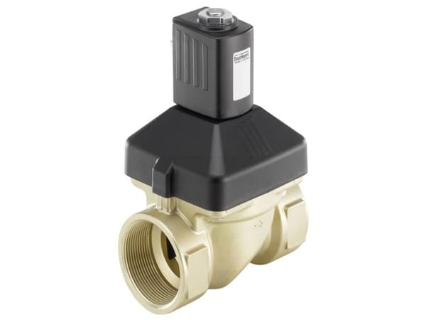 Bürkert 221749 2/2-vejs Servostyret ventil 230 V/AC G 2 muffe Nominel dimension 40 mm Kabinetmateriale Messing (value.1391473) Forseglingsmateriale E