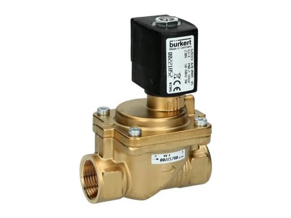 Bürkert 221852 2/2-vejs Servostyret ventil 230 V/AC G 3/4 muffe Nominel dimension 20 mm Kabinetmateriale Messing (value.1391473) Forseglingsmateriale