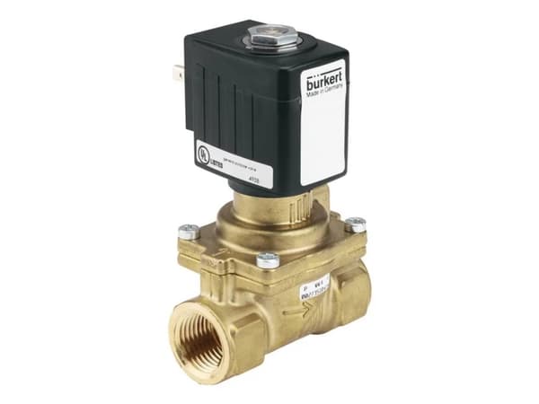 Bürkert 221879 2/2-vejs Servostyret ventil 230 V/AC G 3/4 muffe Nominel dimension 20 mm Kabinetmateriale Messing (value.1391473) Forseglingsmateriale