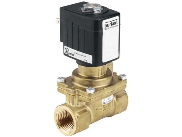 Bürkert 221906 2/2-vejs Servostyret ventil 230 V/AC G 3/4 muffe Nominel dimension 20 mm Kabinetmateriale Messing (value.1391473) Forseglingsmateriale