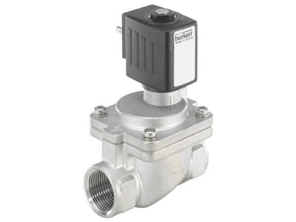 Bürkert 222015 2/2-vejs Servostyret ventil 230 V/AC G 3/4 muffe Nominel dimension 20 mm Kabinetmateriale Edelstahl (value.1391400) Forseglingsmateria