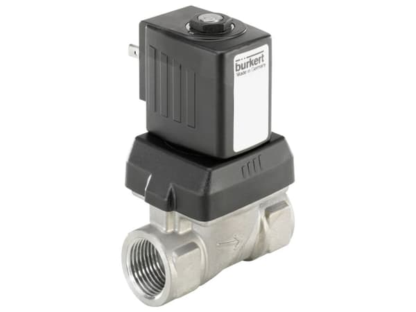 Bürkert 222158 2/2-vejs Servostyret ventil 230 V/AC G 1/2 muffe Nominel dimension 13 mm Kabinetmateriale Edelstahl (value.1391400) Forseglingsmateria