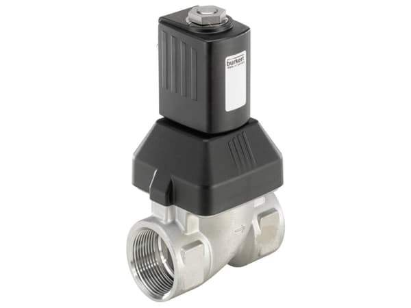 Bürkert 227547 2/2-vejs Servostyret ventil 24 V/DC G 1 1/4 muffe Nominel dimension 25 mm Kabinetmateriale Edelstahl (value.1391400) Forseglingsmateri