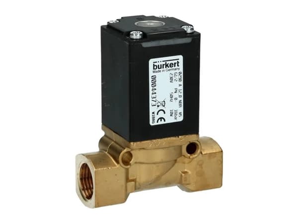 Bürkert 44373 2/2-vejs Direkte styret ventil 230 V/AC G 1/2 muffe Kabinetmateriale Messing (value.1391473) Forseglingsmateriale NBR