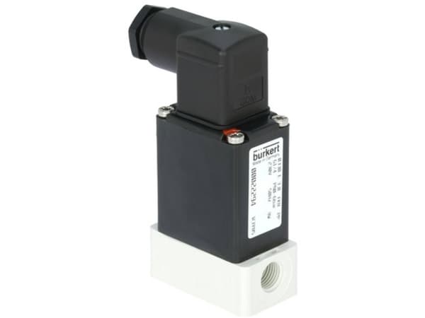 Bürkert 45653 2/2-vejs Direkte styret ventil 230 V/AC G 1/4 muffe Nominel dimension 3 mm Kabinetmateriale Polypropylen (value.1391486) Forseglingsmat
