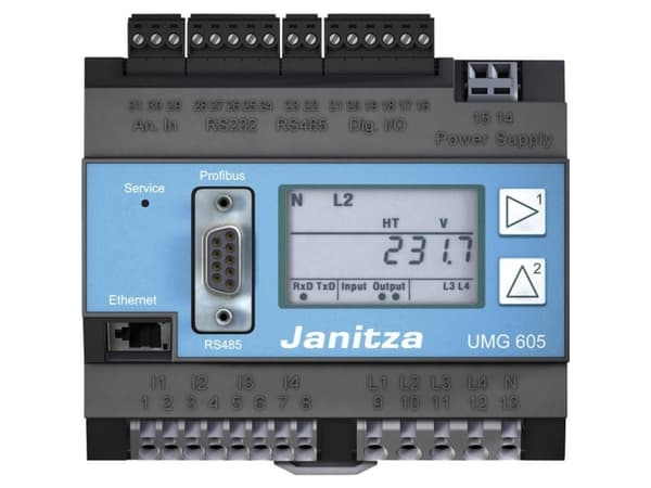 Janitza UMG 605-PRO jännitteen laadun analysaattori