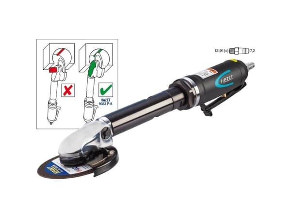HAZET 9033P-8, 1400 RPM, 4,6 cm, Trykkluft, 1,7 kg