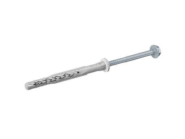 Fischer 522720, Kit med skruv och väggplugg, Betong, Metall, Plast, Grå, 100 mm, 1 cm