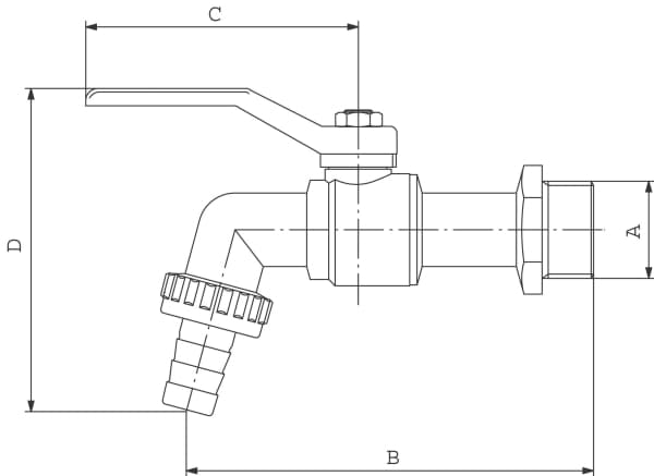 Jern 3/4" kulekran (KC2)