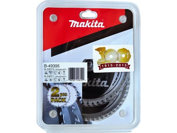 Makita - Pyörösahanteräsarja - 2 kpl - 165 mm - 56 hammasta