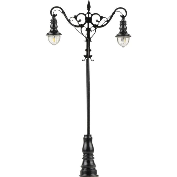 Faller H0 Parklampa dubbel Färdig modell 180206 1 st Svart