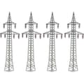 Miniatyrbild 1 av 2: Kibri 38533 H0 Deko-set strömstolpar, 4-pack