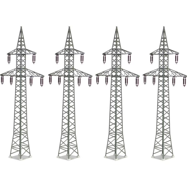 Kibri 38533 H0 Deko-set strömstolpar, 4-pack