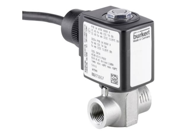 Bürkert Stempelventil 380808 6240 24 V G 1/4 Nominel dimension 6 mm Servostyret 1 stk