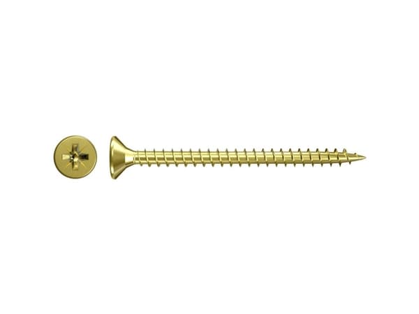 Fischer 551128 Spånskivskruvar 4 mm 35 mm Kryssade Pozidriv Galvaniserad 1000 st