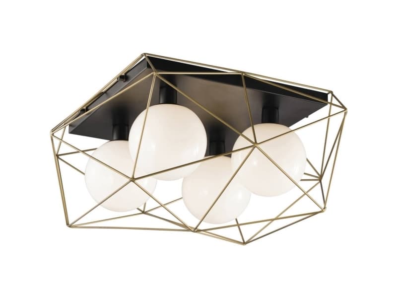 ECO-Light I-ABRAXAS-PL4 ORO ABRAXAS Taklampa E27 240 W Guld, Svart