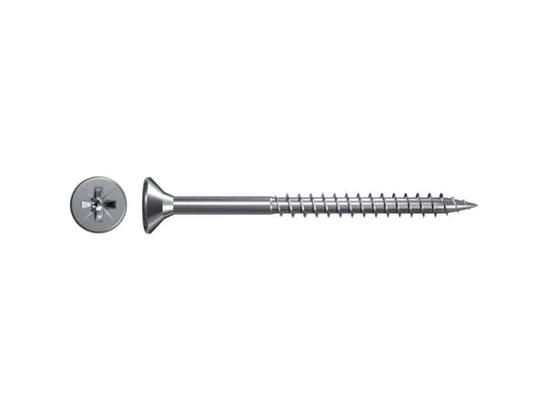 Fischer 551223 Spånskivskruvar 6 mm 100 mm Kryssade Pozidriv Galvaniserad 100 st