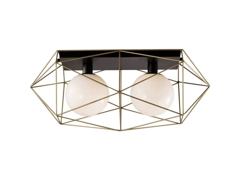 ECO-Light I-ABRAXAS-PL2 ORO ABRAXAS Taklampa E27 120 W Guld, Svart