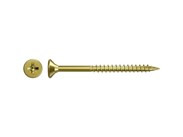 Fischer 551190 Spånskivskruvar 5 mm 100 mm Kryssade Pozidriv Galvaniserad 100 st