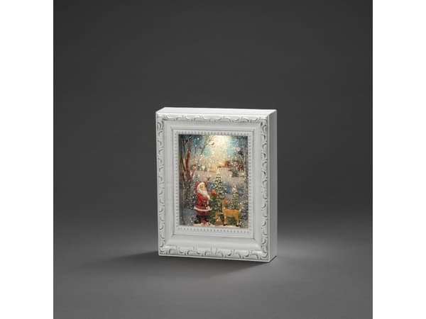Konstsmide Water Lantern Frame Santa, Ljusdekoration, figur, Vit, Plast, Universal, IP20, 5 h