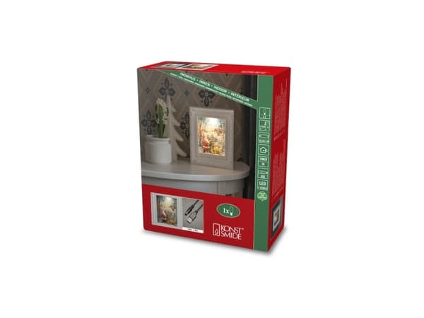 Konstsmide Water Lantern Frame Santa, Ljusdekoration, figur, Vit, Plast, Universal, IP20, 5 h