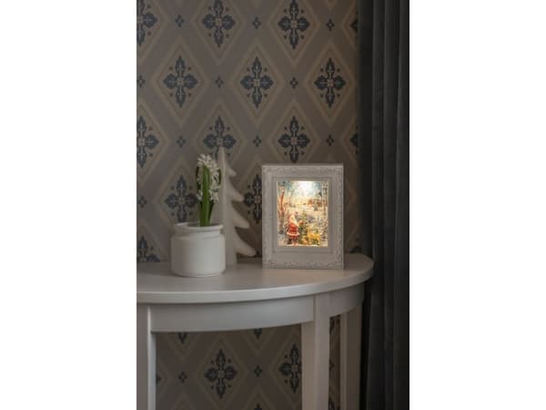 Konstsmide Water Lantern Frame Santa, Ljusdekoration, figur, Vit, Plast, Universal, IP20, 5 h