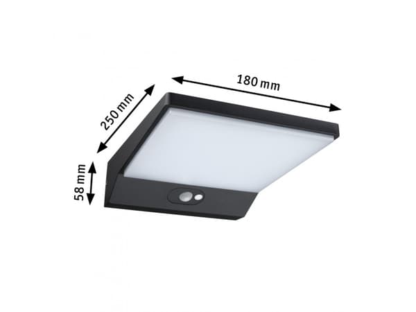 Paulmann 94332, Väggbelysning för utomhusbruk, Grå, Gjuten aluminium, IP44, Fasad, I