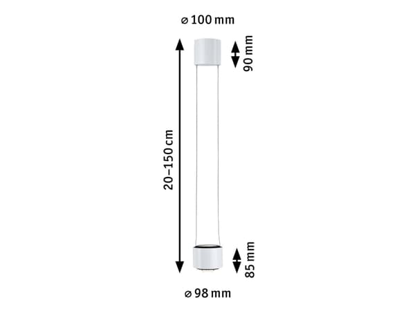 Paulmann 94971, Flexibelt fäste, Vit, Vit, Metall, Rund, II