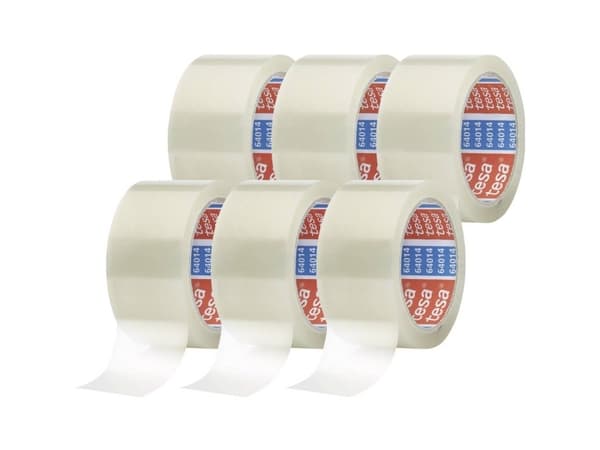 TESA 64014, Läpinäkyvä, Sulkeminen, Pakkaaminen, Akryyli, Polypropeeni (PP), Metalli, PVC-muovi, Puu, Tasainen, 2.4 N/cm