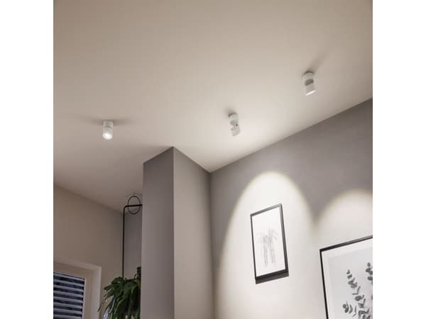 Paulmann 93373, Utanpåliggande spotlight, 1 lampor, LED, 8 W, 3000 K, Vit